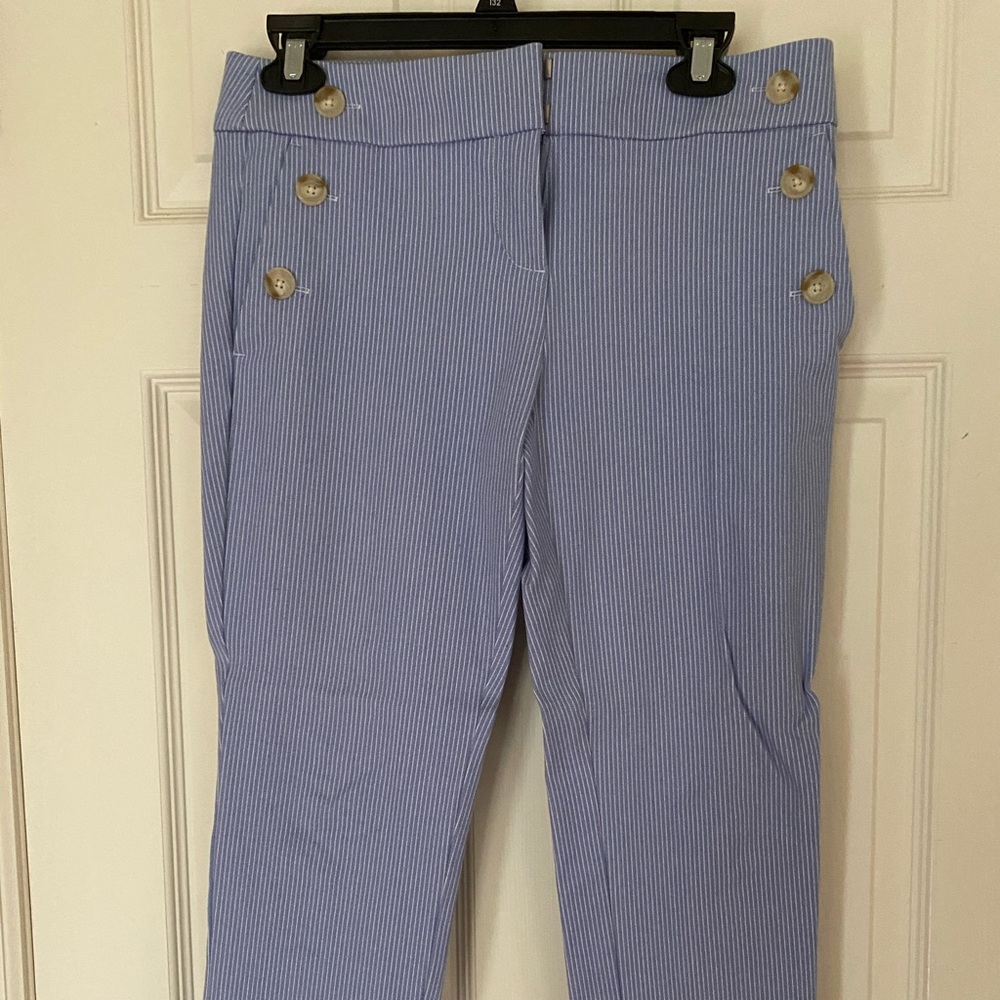 Blue and white pants